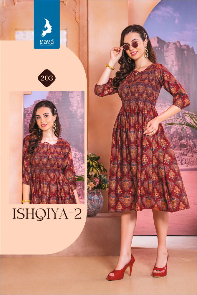 Ishqiya 2 By Kaya Printed Anarkali Kurtis Wholesale Shop In Surat